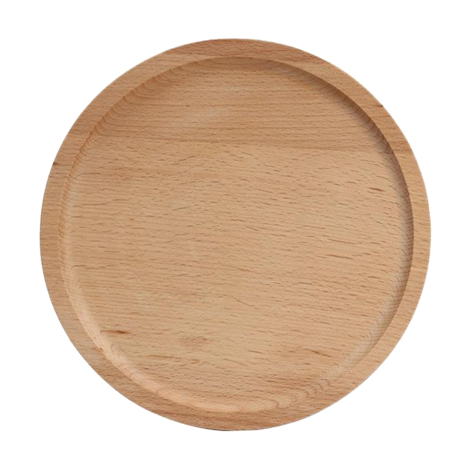 Assiettes à dîner en bois de hêtre, assiettes rondes en bois, faciles à nettoyer et légères: 24x24cm