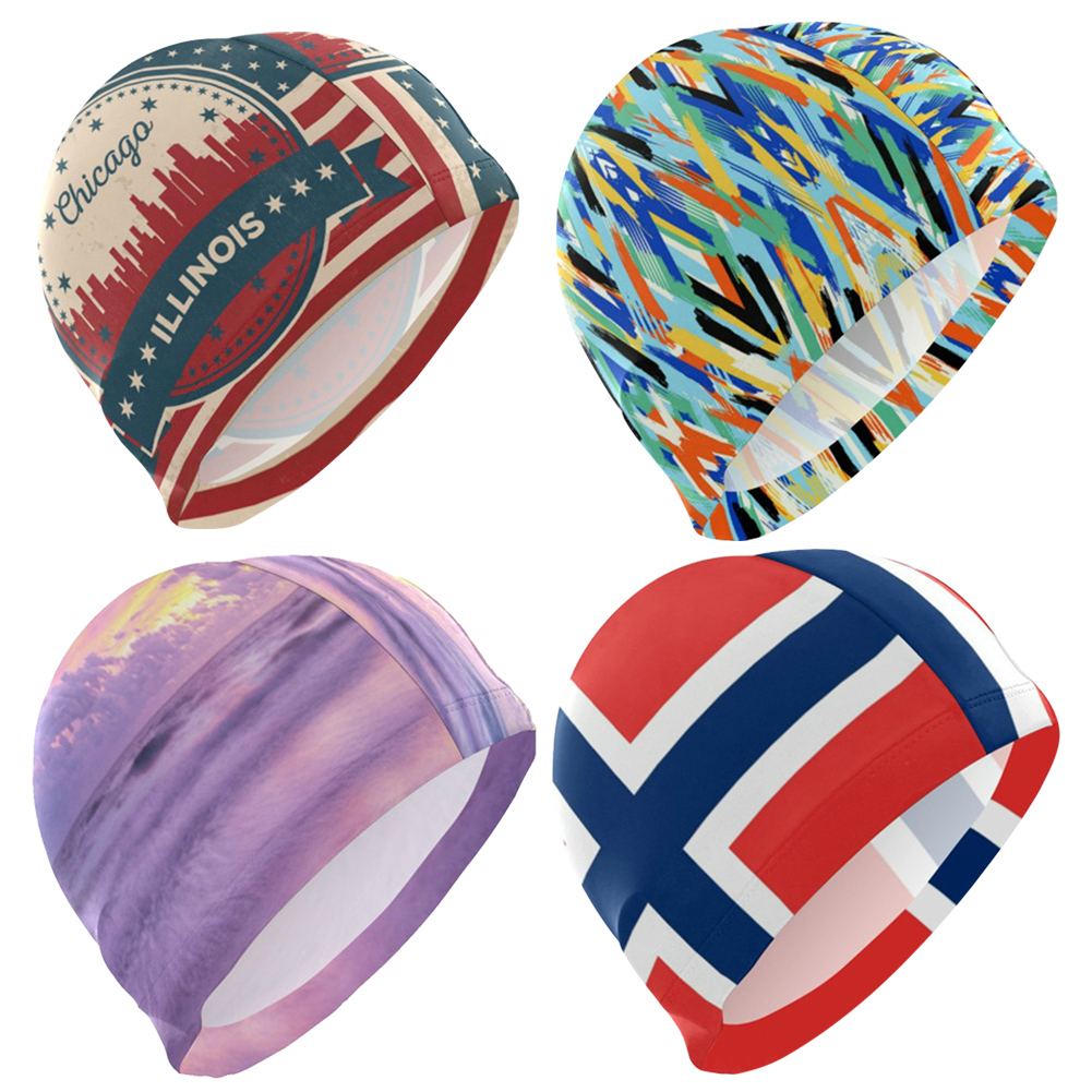 Cuffie da nuoto per uomo donna protezione elastica per le orecchie cappello da piscina per capelli lunghi cuffia da bagno estensibile copricapo