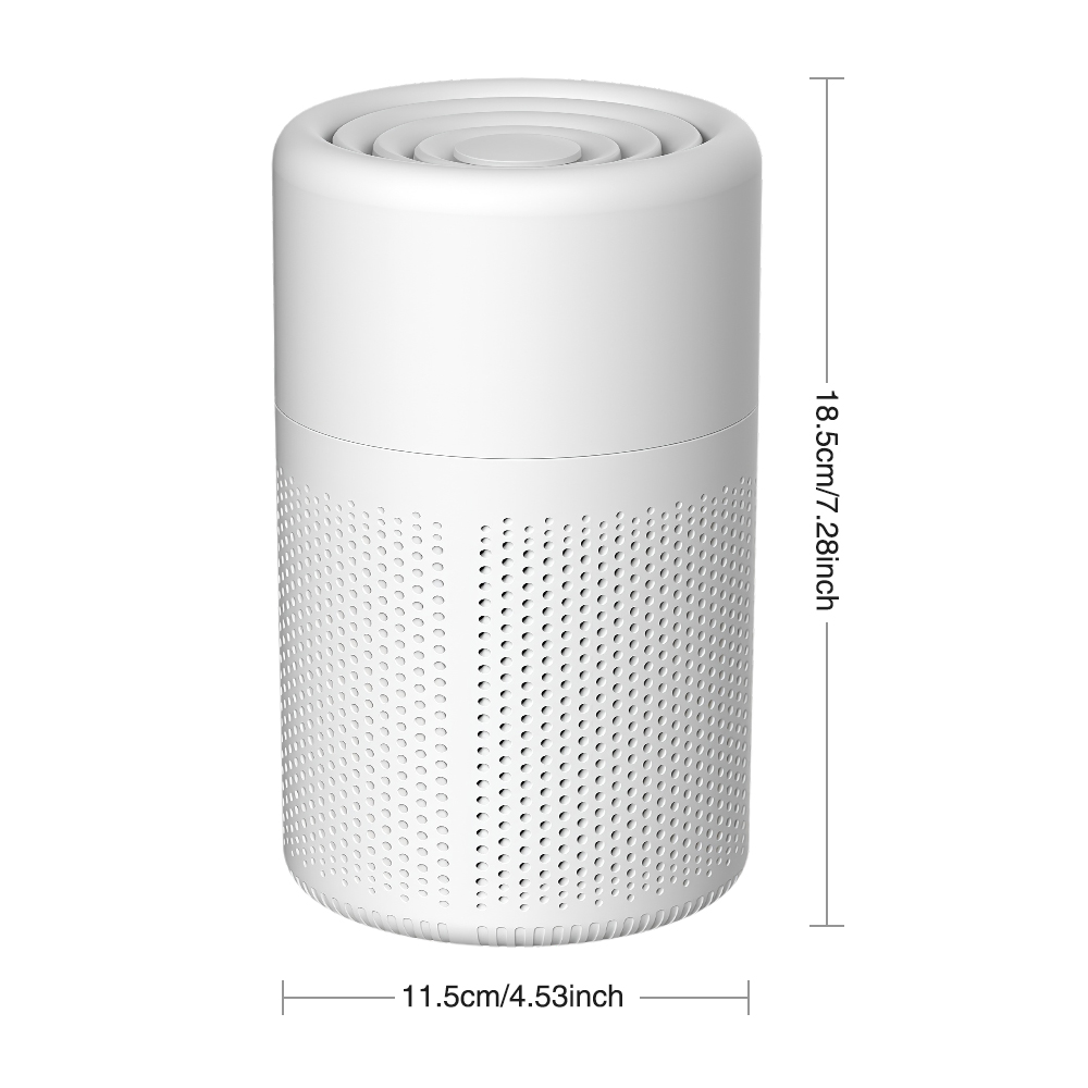 Air Purifier With H13 HEPA + Activated Carbon Filter Dual Purification for 20㎡ Rooms Blue Light for Pet Allergy Relief Air Clean: Default Title