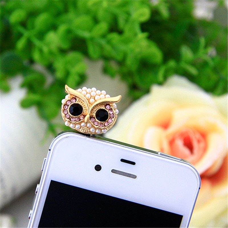 Owl-tapón antipolvo para auriculares iPhone y Samsung, conector Jack de 3,5mm, accesorios para teléfono