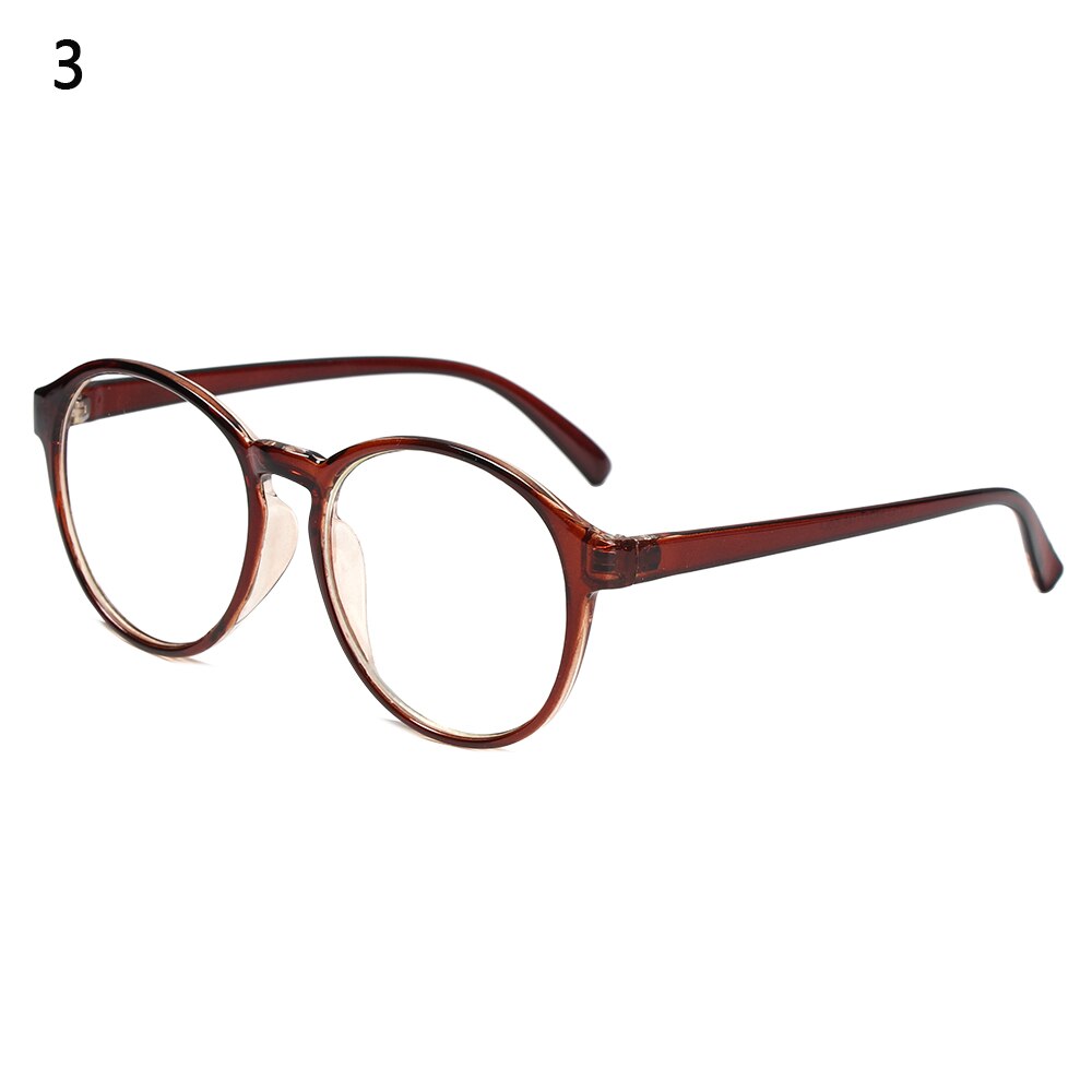 Retro Big Frame Optical Glasses Frame Round Transparent Lens Women Men Ultra Light Printied Eyeglass Vision Care Spectacles: 03