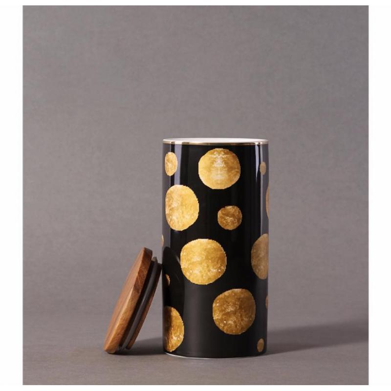Nordiska galler keramiska burkar för kryddor slimes trälock burkar för förvaring flaska burk kök kaffe te godis cane cane container bank