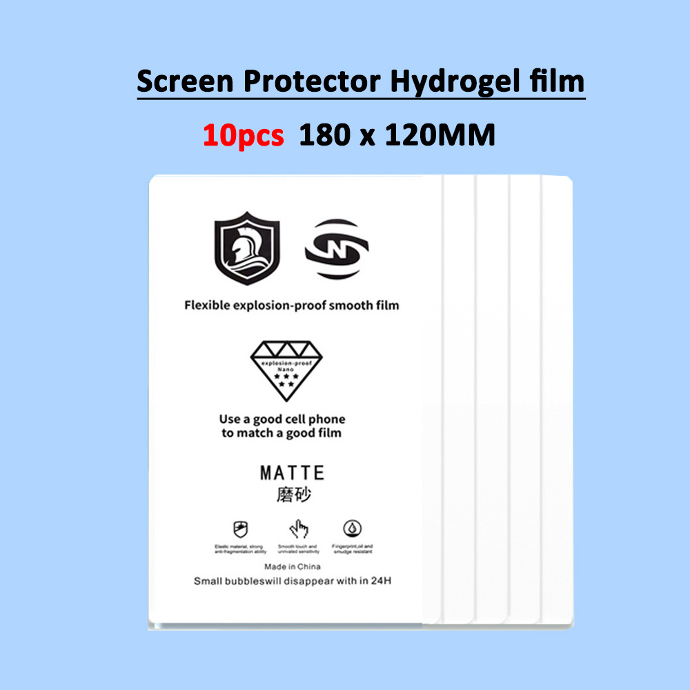 10Pcs TPU Soft Self-Healing Film Phone Screen Protector Flexible Hydrogel Sheet For Hydraulic Movies Cutting Machine Plotter