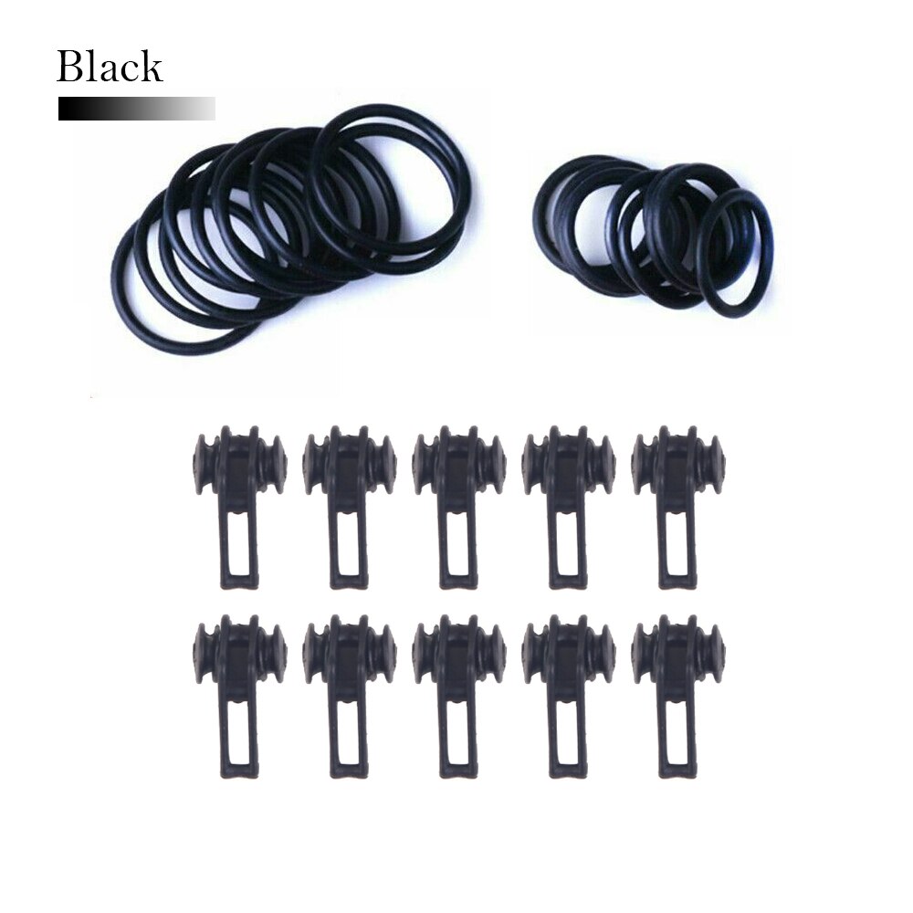 10 Pcs/Set Plastic fishing device for hanging lure on the rod hook hanger Fishing Rod Pole Hook Keeper for Locket Bait Device: 9