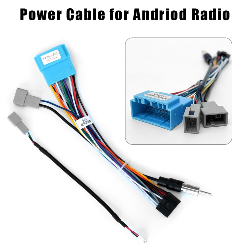 Universal 2 Din Car Android Radio Cable for KIA Nissan Toyota SUZUKI Mitsubishi Pajero V97 HONDA Ford Peugeot Power Connector