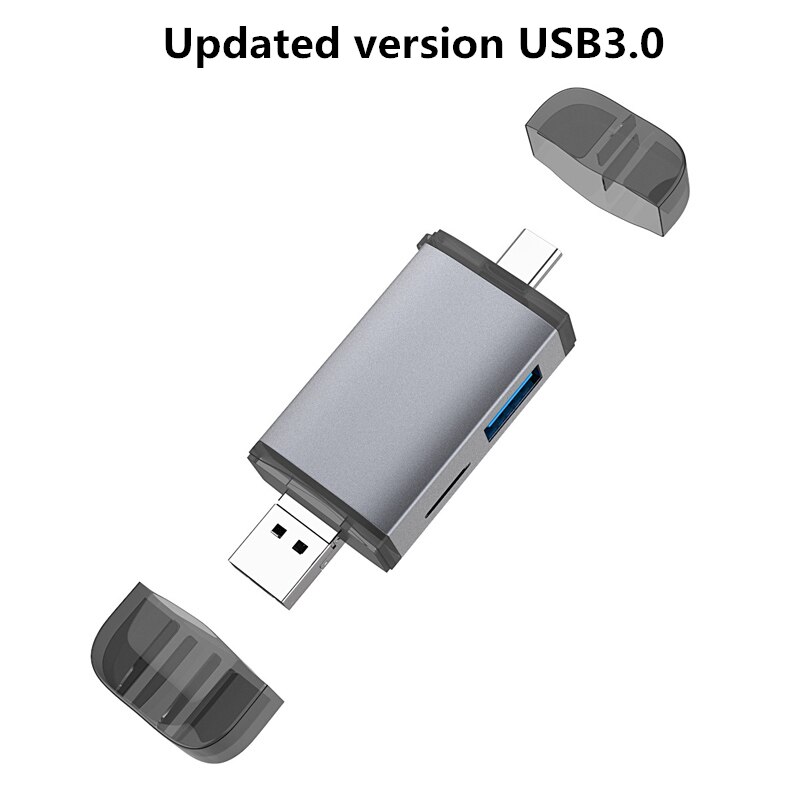 Mini 6 In 1 Type-C Port High-Speed USB3.0 Otg Sd/Tf Extender Card Smart Reader adapter Voor Huawei Mate 30 20 Pro 20X 20RS P30: Updated version