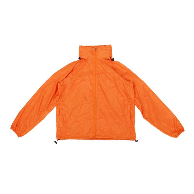 Outdoor Unisex Radfahren Laufen Wasserdicht Winddicht Jacke Regen Mantel-Orange,L