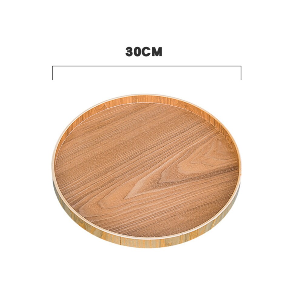 Plateau rond de Style japonais, assiette de service alimentaire, collation en bois, assiette desert, théière pour la maison (21CM)