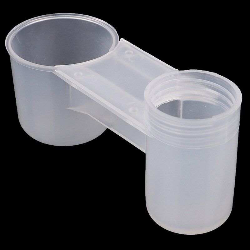Uds comedero de plástico para pájaros, botella de agua clara, taza para palomas, accesorios para aves
