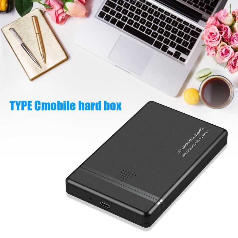 2,5 pulgadas USB2.0/USB3.0/carcasa HDD SSD tipo C caja de disco duro de 480Mbps soporte de cubierta externa móvil SATA I /II /III 3TB SSD