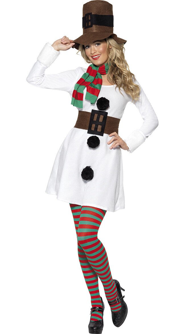 couple costume de noël bonhomme de neige costume blanc costume de noël Halloween adulte