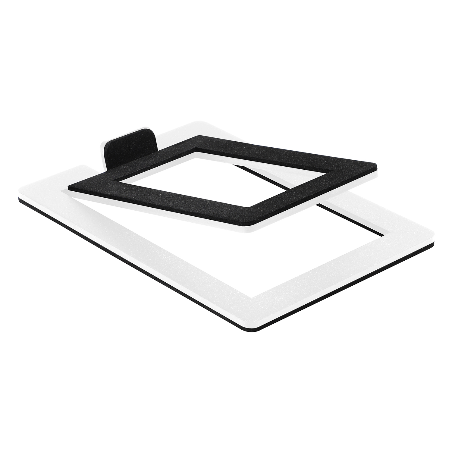 Luidsprekerstandaard voor verbeterde stereogeluid en schokabsorptie, luidsprekerbasis van koolstofstaal voor desktopluidsprekersbeugel: WHITE