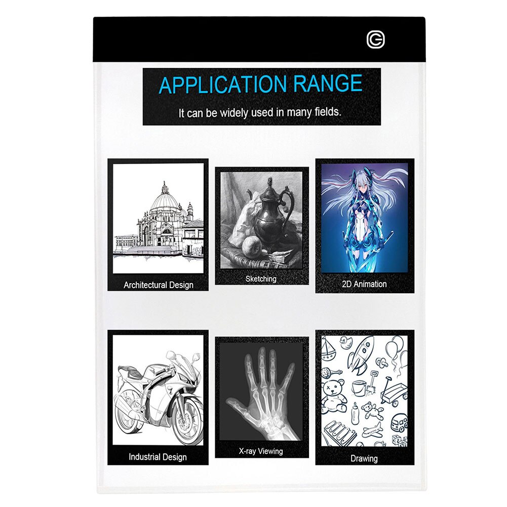 Drawing Board Pad Tracing Light Tablet Blank Ultra Thin A3 LED Tracing Pad USB Power 6 Brightness Levels Light Box for A