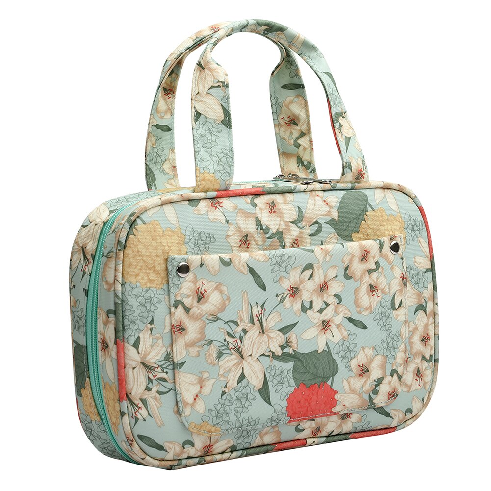 Accessories Zipper Storage Case Travel Portable Organizer Floral Print DIY Knitting Needles Crochet Hook Bag With Handle Tote