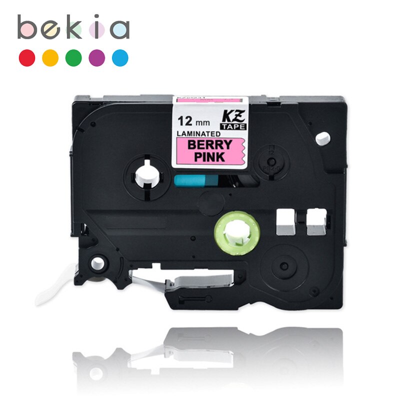 Beautiful patterns compatible laminated tze 131 tze 231 tze 631 12mm tze tape tze -231 tz-231 for brother p-touch printer label tape: Black on berry pink