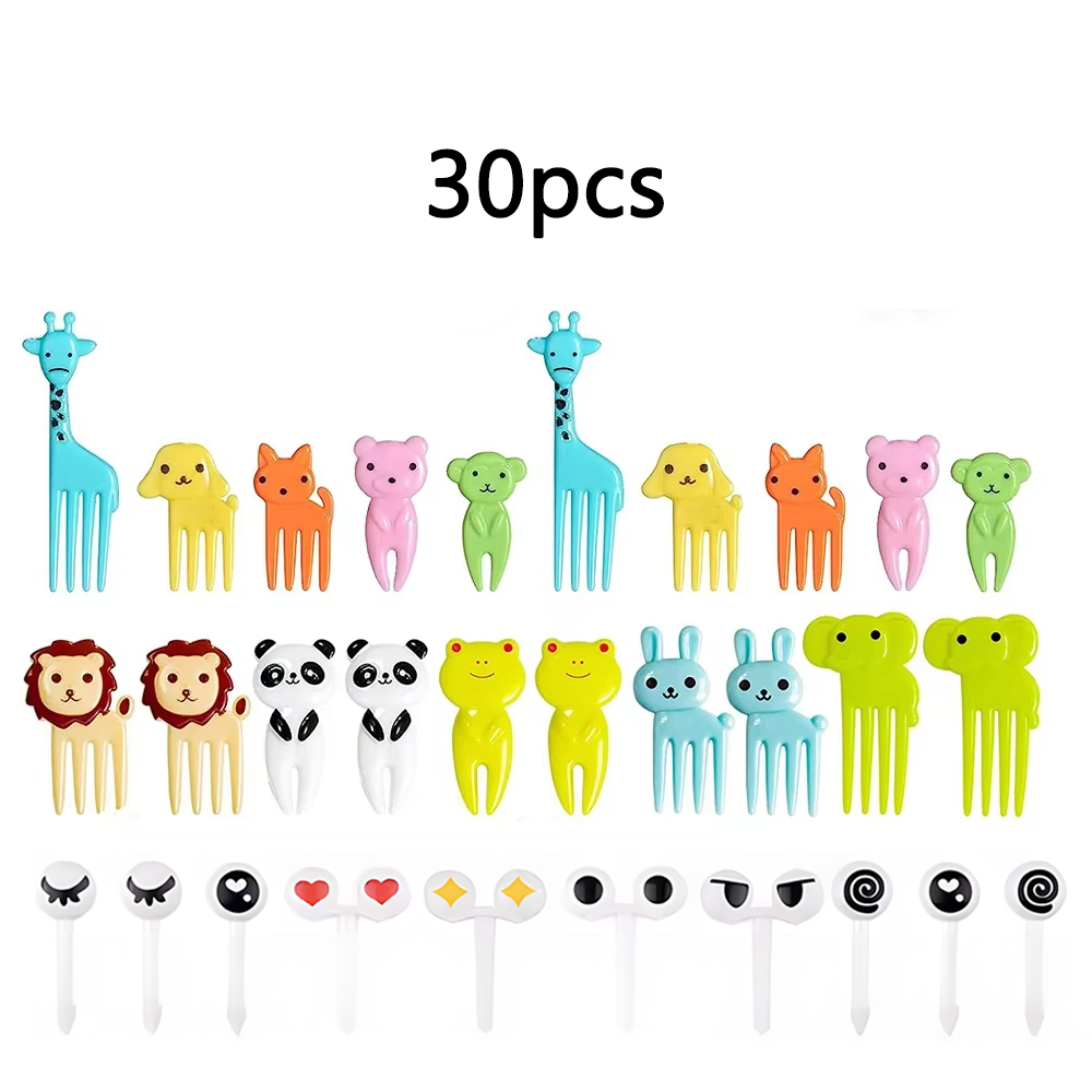 Juego de accesorios para fiambrera Bento escolar para niños con divisores de fiambrera de silicona/horquillas pequeñas para fruta, selecciones de comida/forro de silicona para magdalenas: Rosa