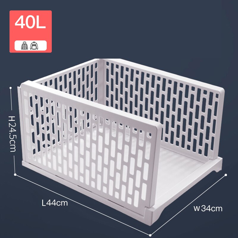 JOYBOS Wardrobe Storage Drawer Storage Box Household Layered Partitions Finishing Shelf Dormitory Rack Storage Basket JBS55: 40L