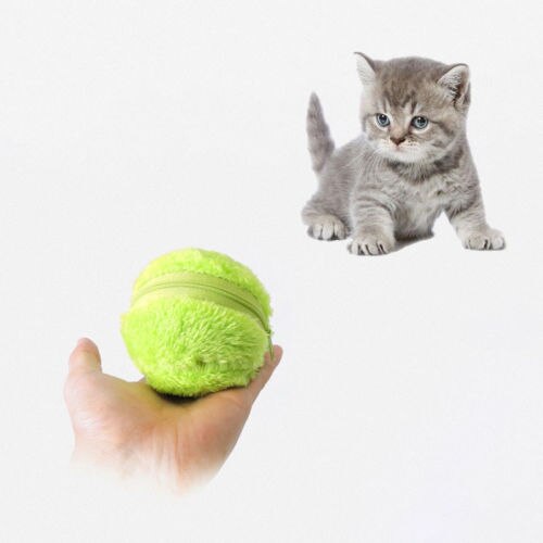 4 Color Set Pet Dog Magic Roller Ball Toys Automatic Roller Electric Plush Ball Magic Ball Dog Cat Pet Toy No Battery