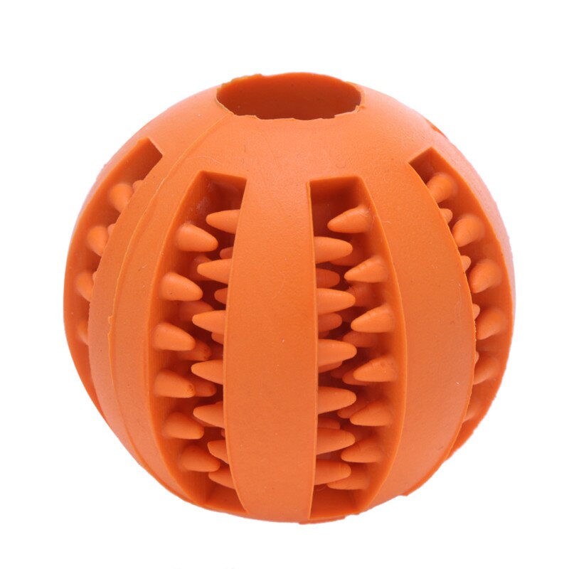 5/7 cm hundelegetøj interaktive gummibolde kæledyr hund kat hvalp elasticitet tænder bold hund tygge legetøj tand rense bolde legetøj til hunde: Orange / 5 cm