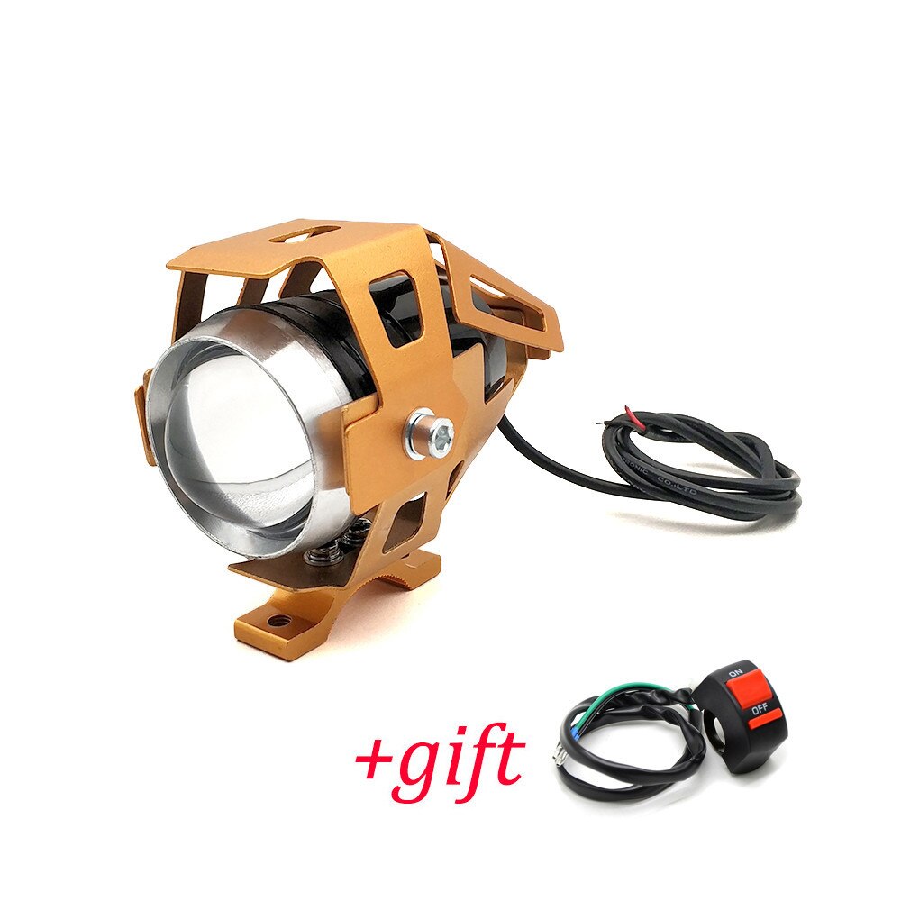 Faros delanteros LED para motocicleta foco de luz Led para motocicleta, 12V, para Kawasaki VERSYS 650 1000 300X KLZ1000 W800 Cafe: 1 piece Gold