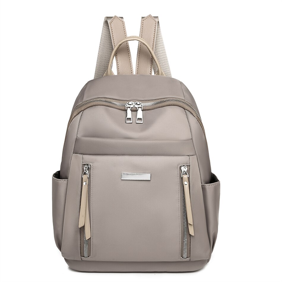 Moda feminina mochilas bolsa de alta qualidade anti-roubo escola saco de livro para meninas feminino viagem bagpack senhoras mochila: Khaki-31