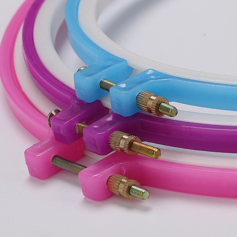 8-25cm DIY Embroidery Plastic Tool Circle Round Plastic Frame Art Craft Cross Stitch Traditional Sewing Manual Embroidery Tools