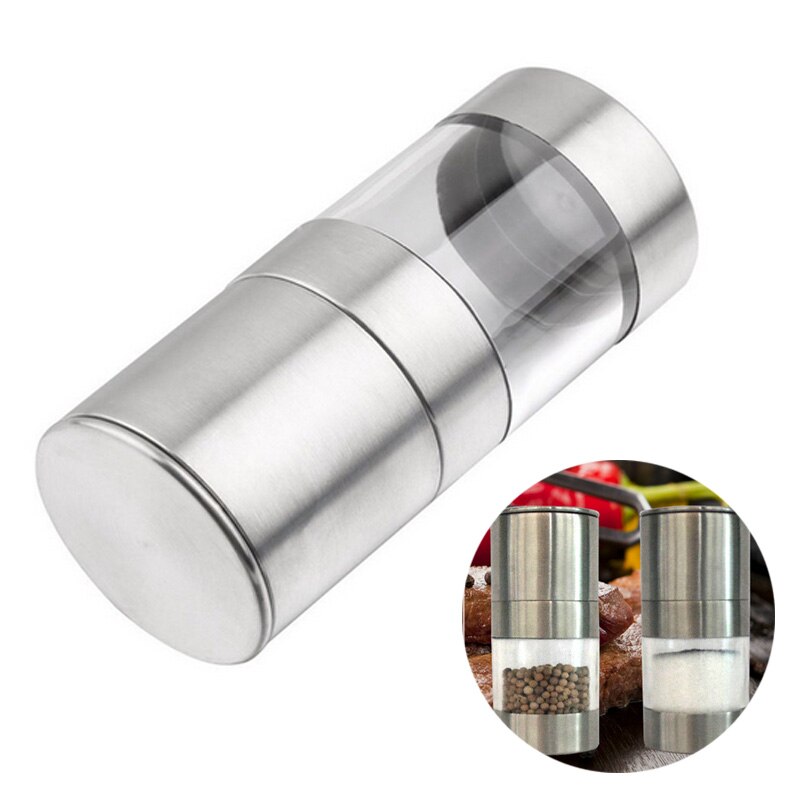 Keuken Accessoires Pepermolen Grinder Roestvrij Staal Handmatige Zout Komijn Kruiden Muller Gereedschap SP99: Default Title