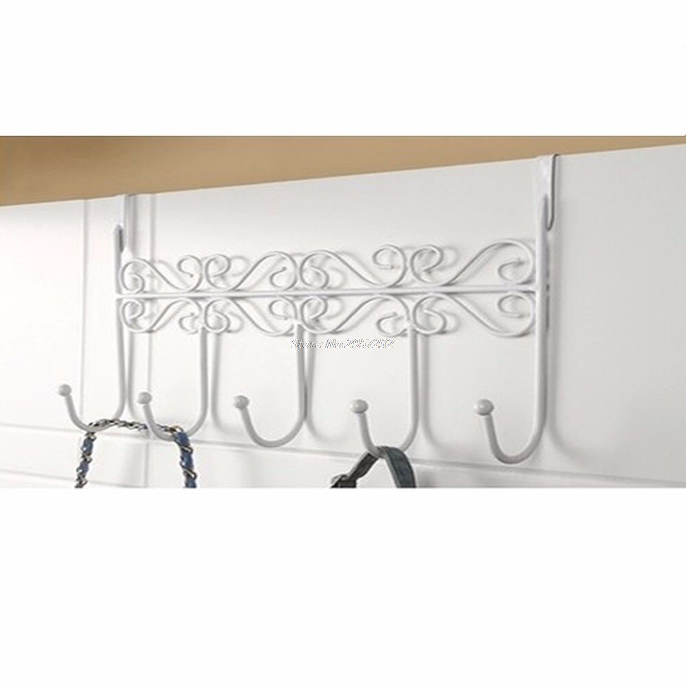 5 Hook Rack Hanger Door Holder Hanger FOR Closet Cabinet Door Holder Hanger Coat Rack Hooks Door Hangers Clothes Bag #K400Y#