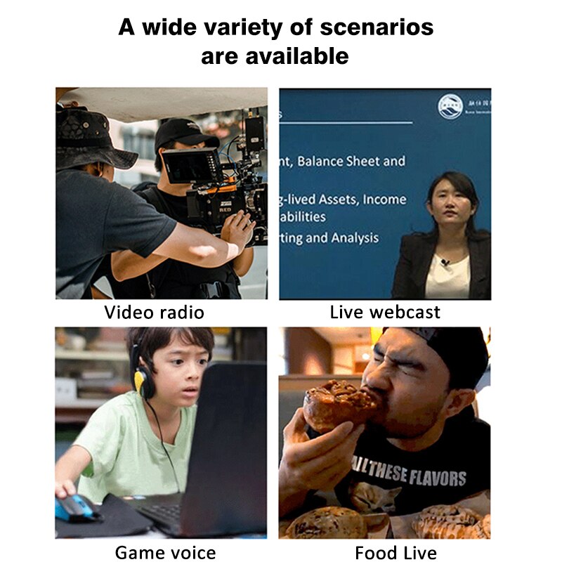 3.5mm Lavalier Condenser Microphone Mini Portable Video Audio Recording Studio Mic for Computer Laptop Phone Camera