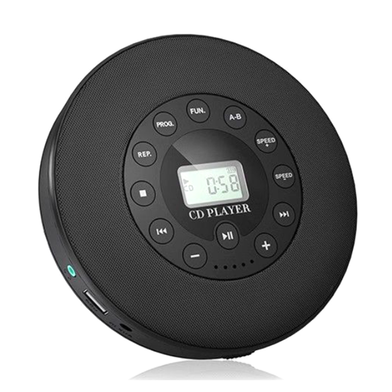ABGB-Portable CD Player With Anti Skip Built In Speaker MP3 Compatible For Car Support Built In Mic Recording