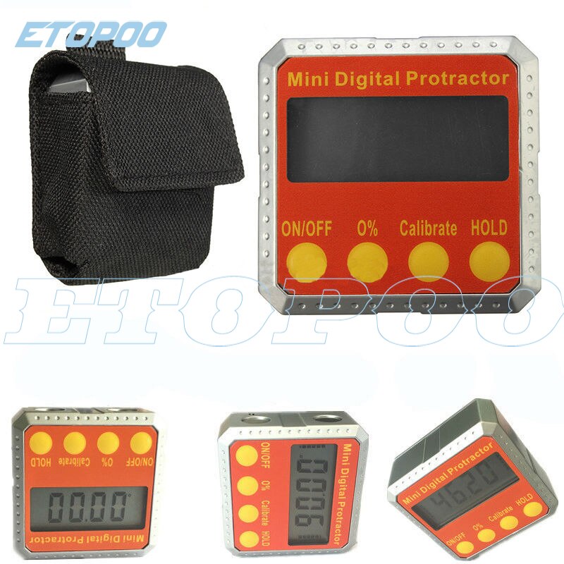 2sides magnets Digital Protractor Inclinometer Digital Bevel Box level tool electronic angle gauge