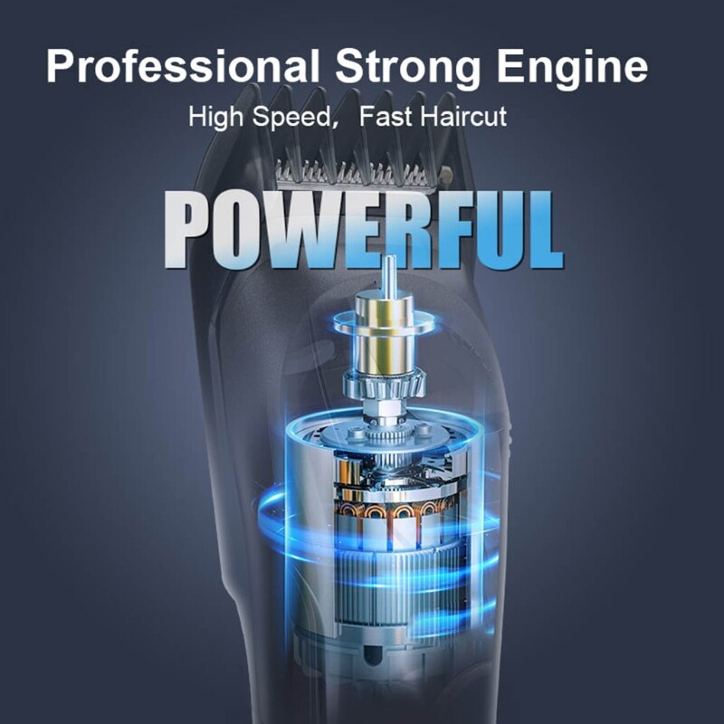 Adjustable Beard Trimmer for Men, Mens Stubble and Beard Hair Trimmer Cordless and Rechargeable with 2 Combs