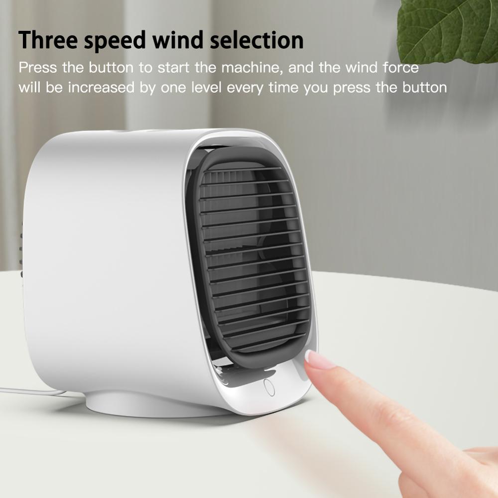 Mini Portable Air Conditioner Multi-function Humidifier Purifier USB Desktop Air Cooler Fan with Water Tank Home 5V