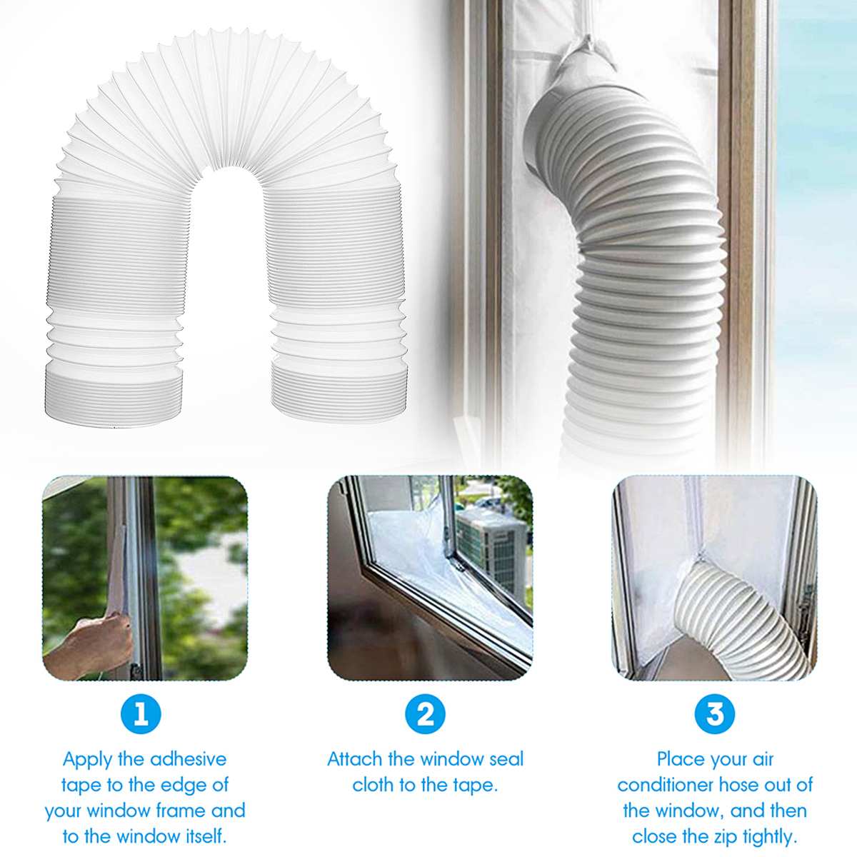 2M/3M Aluminum Foil Duct Hose Pipes Fittings Kitchen Exhaust Inline Fan Vent Hoses Ventilation Air Vent Tube Part 130mm Diameter