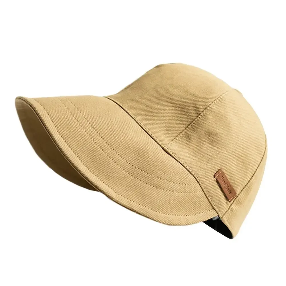 Chapéu de sol dobrável de aba larga, bonés ajustáveis com cordão para homens e mulheres, chapéus de praia, viseiras de verão de secagem rápida, boné de pescador, 1 peça: Cáqui