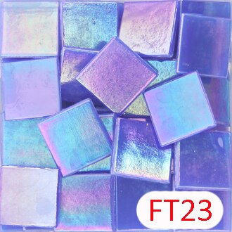 200g/68 stk 20 x 20mm 3/4 tommer fancy kvartsmosaik irideret glas iriserende glasfliser, glaslegemini mini, materialeleverandør