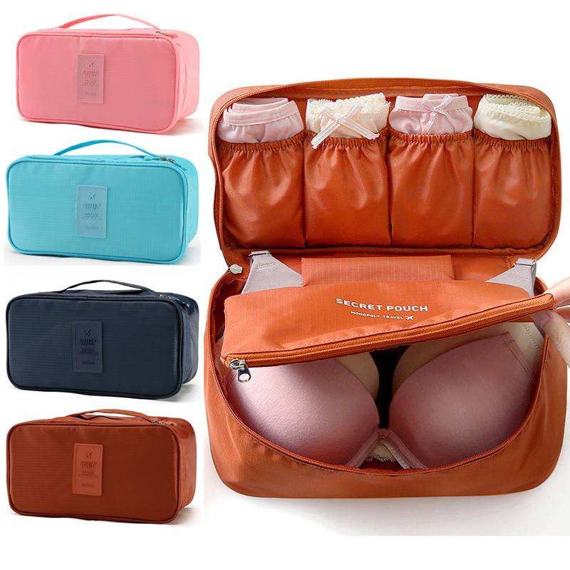 6 farver kvinders undertøj opbevaringsboks taske rejse nødvendighed sokker tøj bh vandtæt arrangør kosmetisk makeup pose taske taske