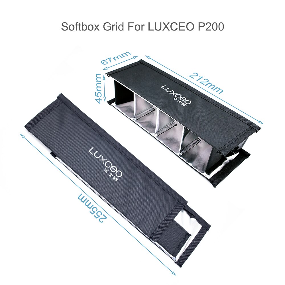 Handheld Eggcrate Softbox Grid Video Light Accessories Spotlight for LUXCEO P200 &amp; P100