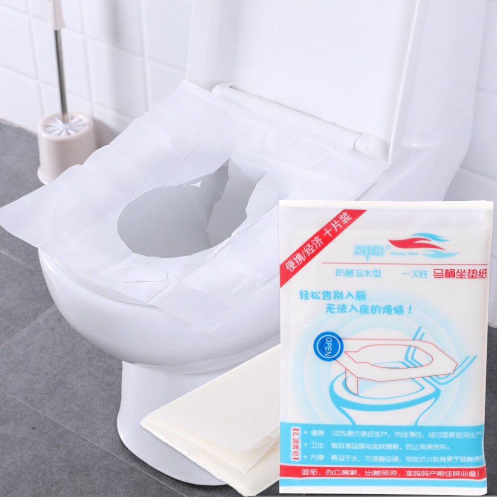 10 Teile/beutel einweg wc sitz matt 100% wasserdicht wc papier Pad