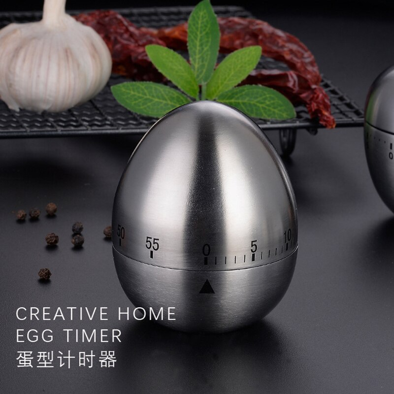Stainless Steel Egg Cooking Timer 60 Minutes Mechanical Alarm Time Clock Counting Countdown Baking Cooking Tools Kitchen Timer
