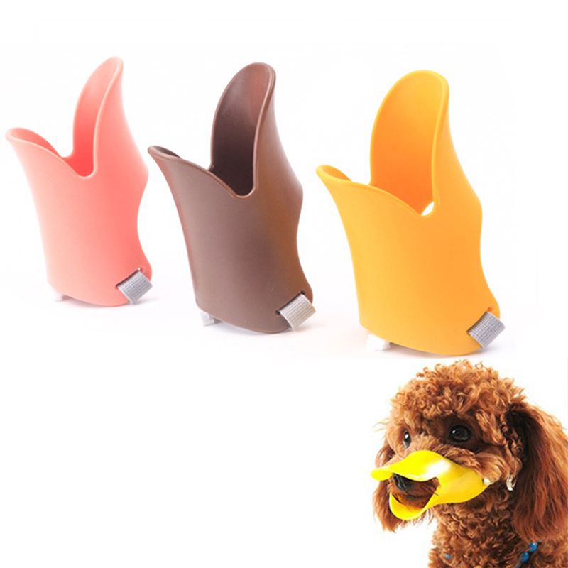 Dog Muzzle Silicone Cute Duck Mouth Mask Muzzle Bark Bite Stop Small Dog Anti-bite Masks For Dog Products Pets Accessories
