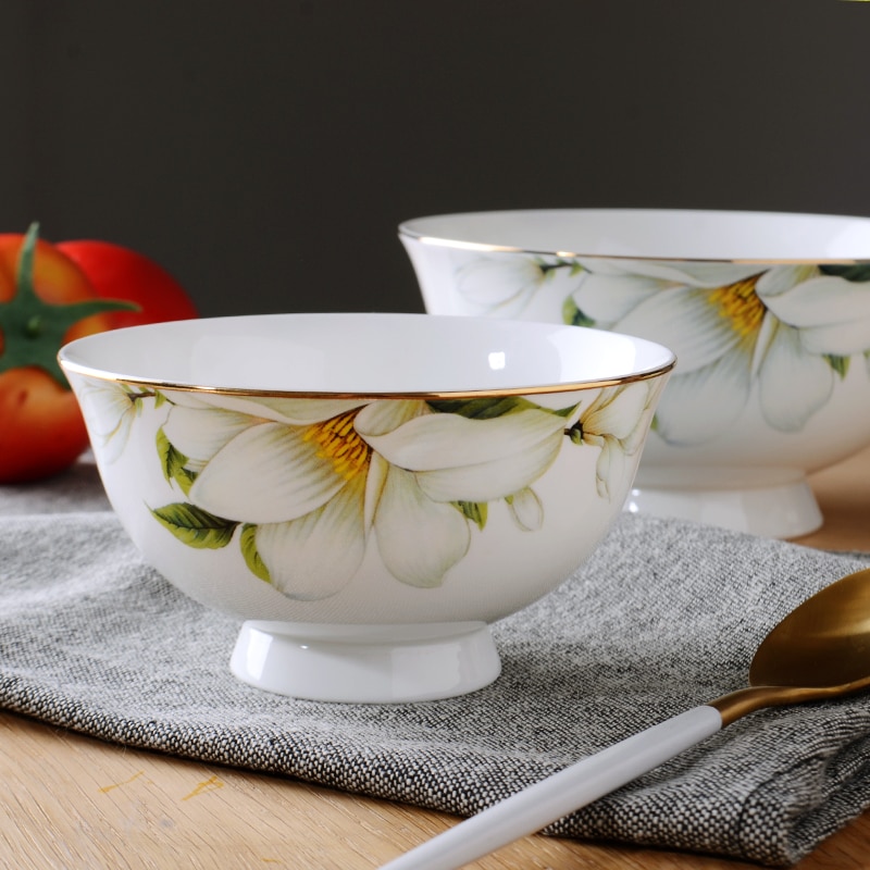 4.5inch, bone china small korean bowl, lily flower , porcelain sauce serving bowls, ceramic kitchen bowls, mini container