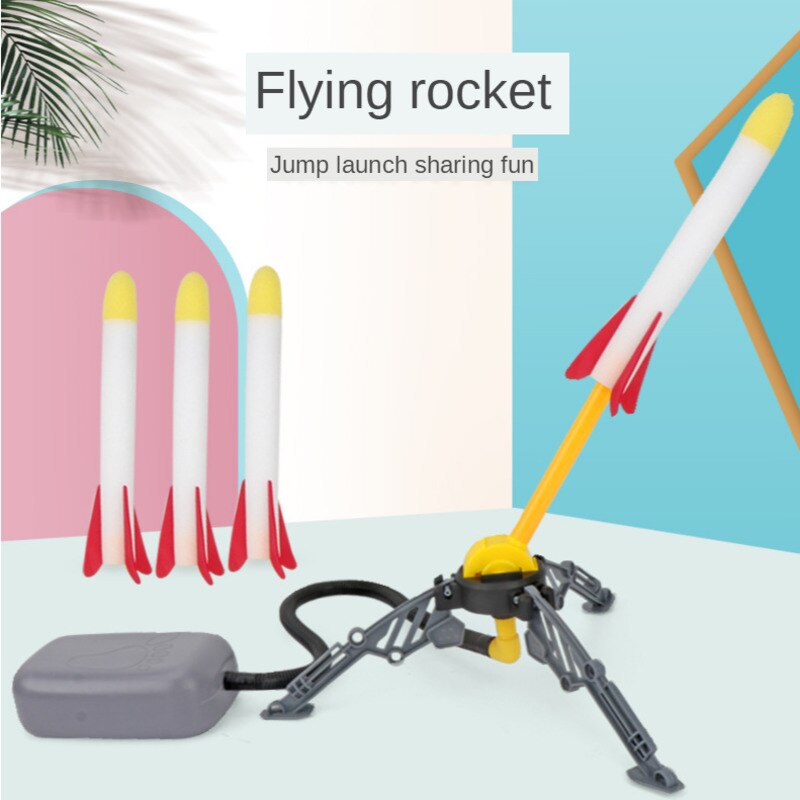 Kinderen Voet-Stepping Plastic Rocket Launcher Ouder-kind Interactie Eva Raket Creatieve Vrijetijdsbesteding Speelgoed Set