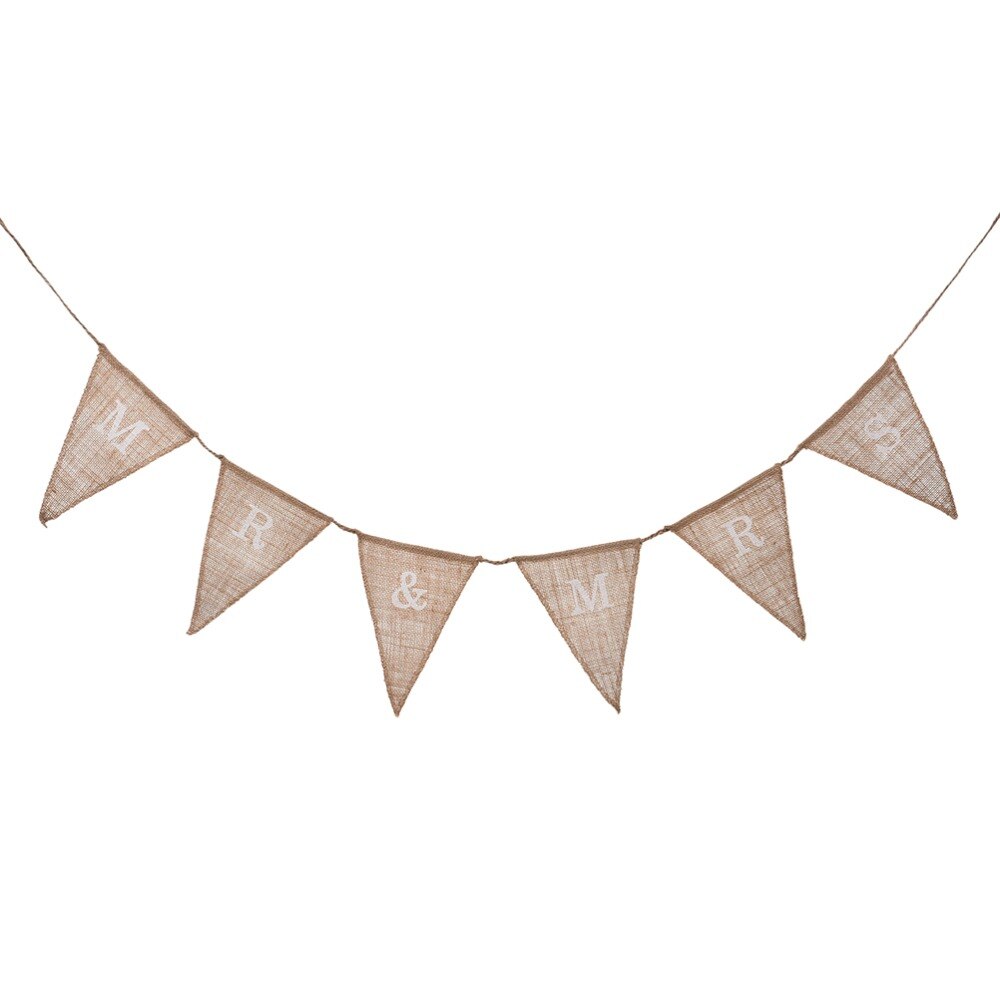 DIY Funny Mr Mrs Wedding Decor Props Black Paper Board+Ribbon Sign Letter Garland Banner Photo Wedding Decorations Bride