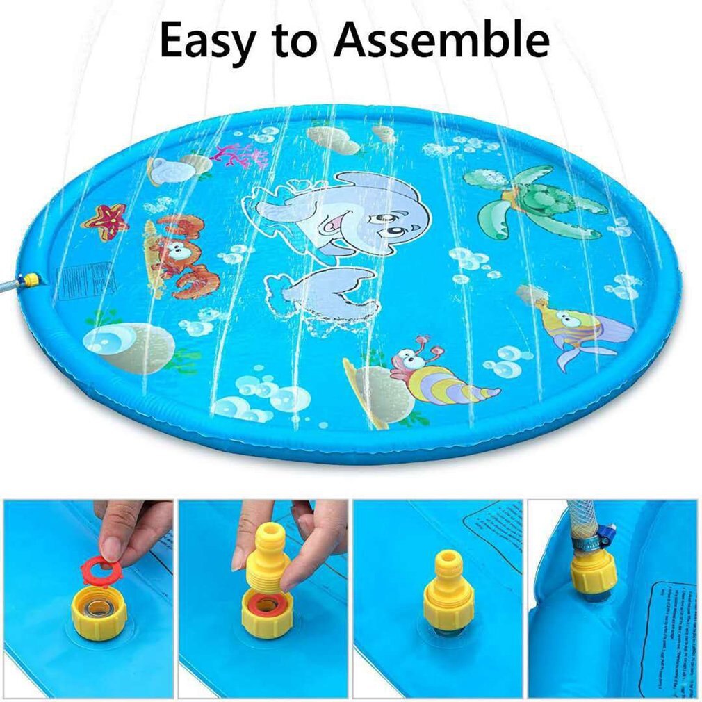 Summer Children'S Play Mat Outdoor Sprinkler Pool Grass Sprinkler Mat Outdoor Sprinkler Thickened Mat