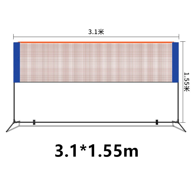 Red de voleibol de bádminton plegable con soporte para exteriores, Red de entrenamiento de partido estándar portátil con Marco, 3,1 m x 1,5 m, 4,2 m x 1,5 m: 3.1MX1.5M