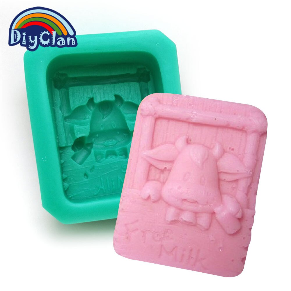 Diy ko silikonform för tvålkaka chokladtillverkning 3d handgjord mjölktvål salt skulpturform  s0358xn