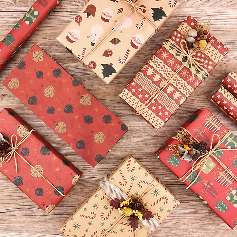 6Pcs Cute Tissue Paper Smooth Colorful Wrapping Paper Festive Christmas Wrapping Paper for Year Wrapping Paper