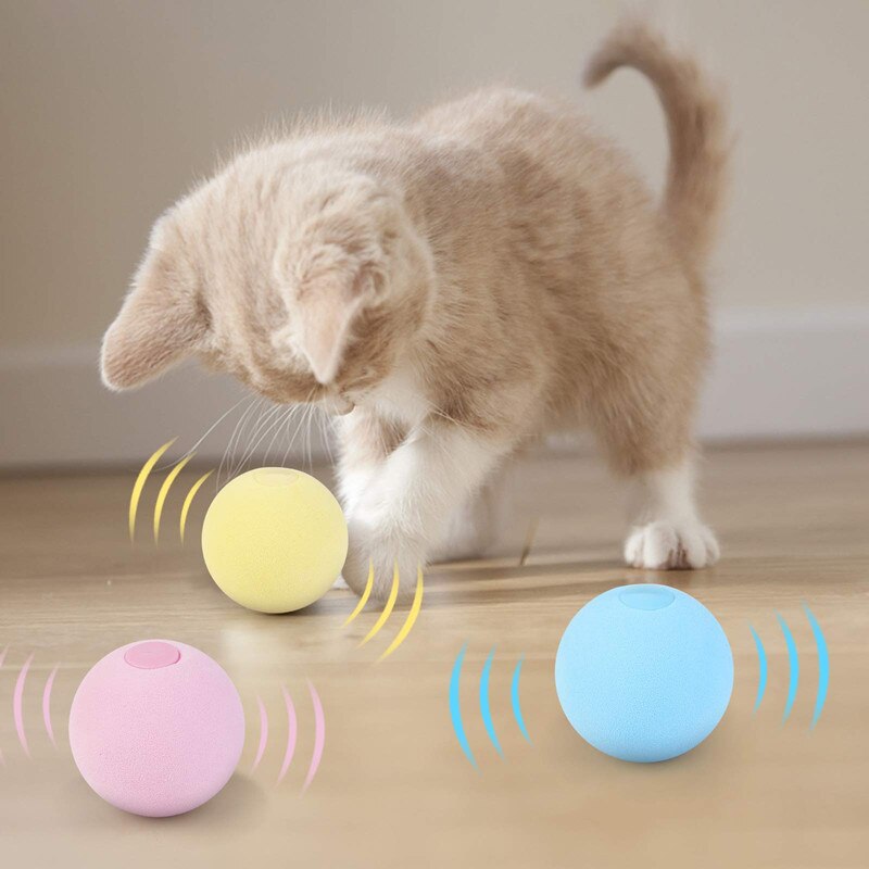 Balle d'apprentissage intelligente pour chat, jouet interactif, herbe-aux-chats, chaton