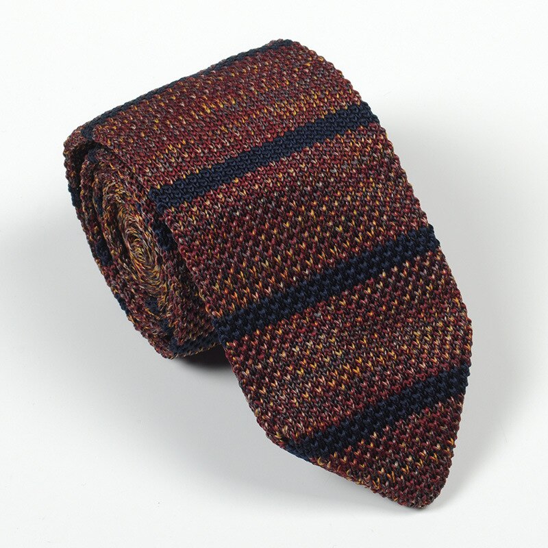 Cravate pour hommes 6-7cm à la | Cravate en laine décontracté, tricot sauvage, cravate pointue pour hommes, fête mariage marié, cravates quotidiennes, porter le cou: A2404